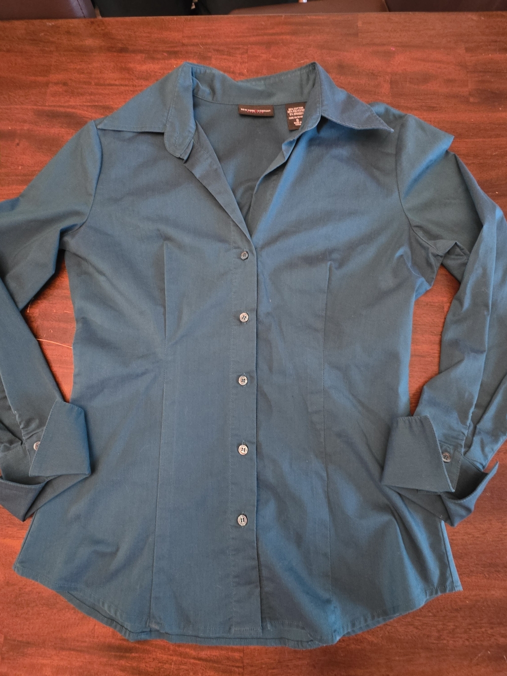 New York & Company Long Sleeve Stretch Button Down Shirt